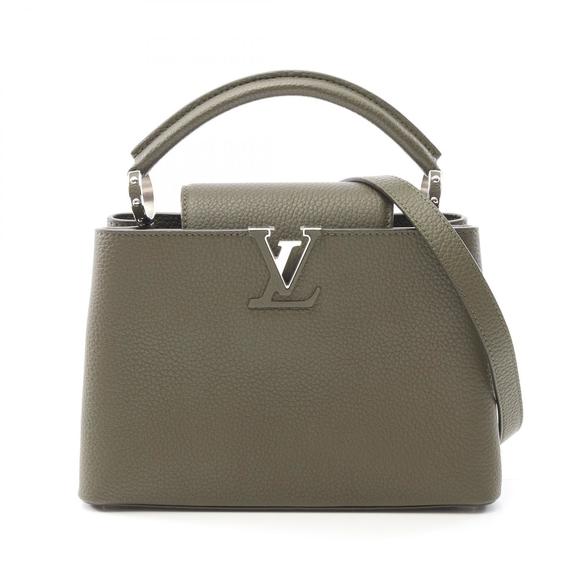 Louis Vuitton Capucines Khaki Green Handbag Taurillon Leather - Picture 1 of 5